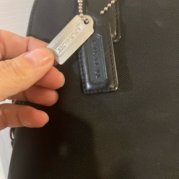 Coach Vintage Y2K Mercer Black Nylon Leather Trim Medium Zip Close Backpack - Picture 7 of 13